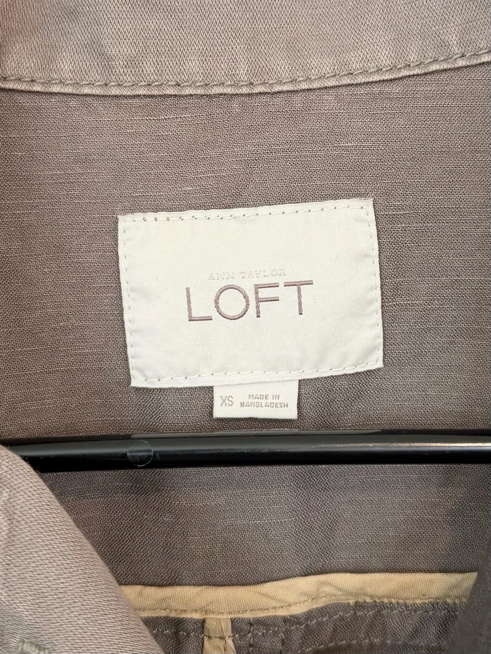 LOFT Women’s Utility Jacket in Taupe - Size: Extra Small